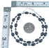 Southwest Hematite Genuine Sterling Silver Bead Necklace RX114377